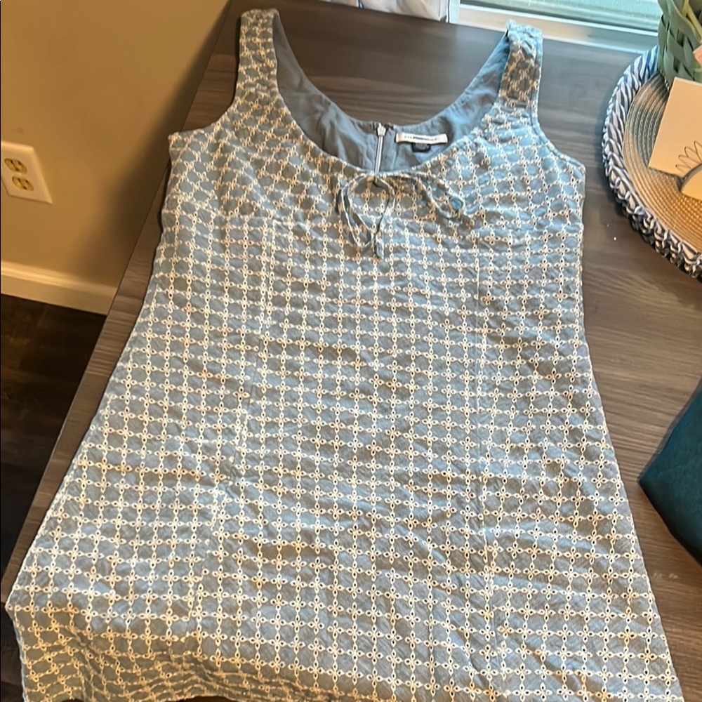 American Eagle Outfitters Blue and White Dress